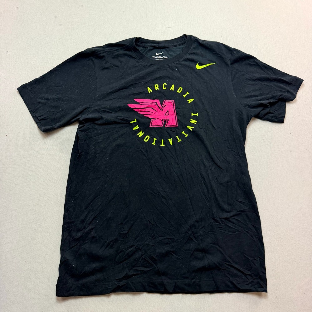 Nike T-Shirt Mens Small Black Excellent Arcadia Invitational Dri-FIT Graphic